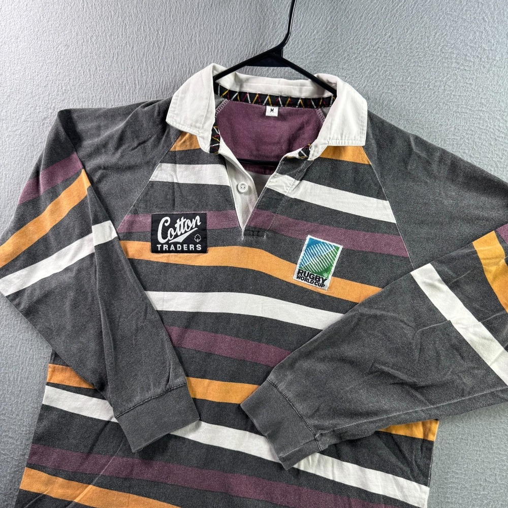 Vintage Rugby World Cup Shirt Mens Medium Lightweight Cotton Traders Faded